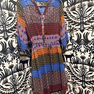 Multicolor Bohemian Print Dress